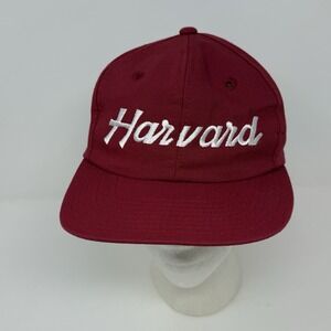 Vintage Harvard Spell-out Snapback‎ Hat Twins Enterprise 70's Crimson